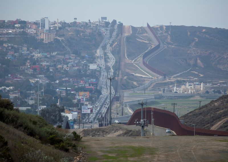 FILE PHOTO: Tijuana, Mexico can be viewed on the left