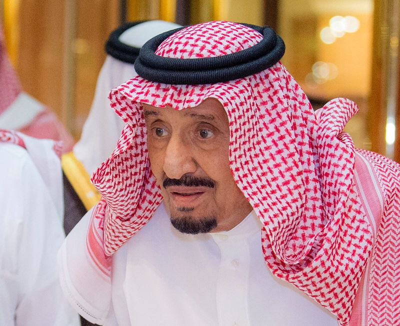 FILE PHOTO: Saudi King Salman bin Abdulaziz leaves the King