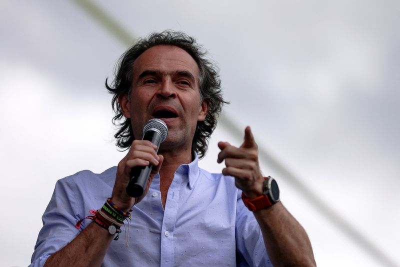 Presidential candidate Federico Gutierrez holds election campaign rally in Bogota