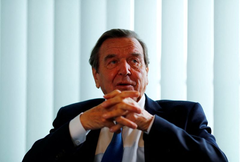 FILE PHOTO: Former German Chancellor Gerhard Schroeder is pictured during