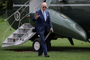 U.S. President Joe Biden arrives at the White House following