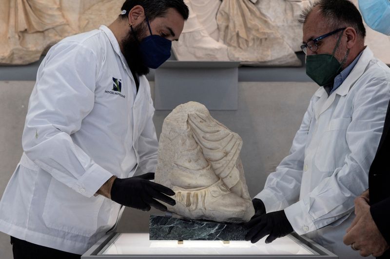 FILE PHOTO: Sicilian museum loans Parthenon fragment to Greece