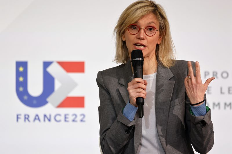 French Junior Minister for Industry Pannier-Runacher attends a meeting focusing