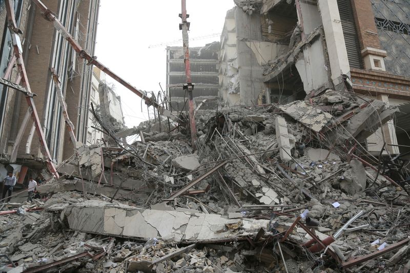 Ten-storey building collapse in Abadan