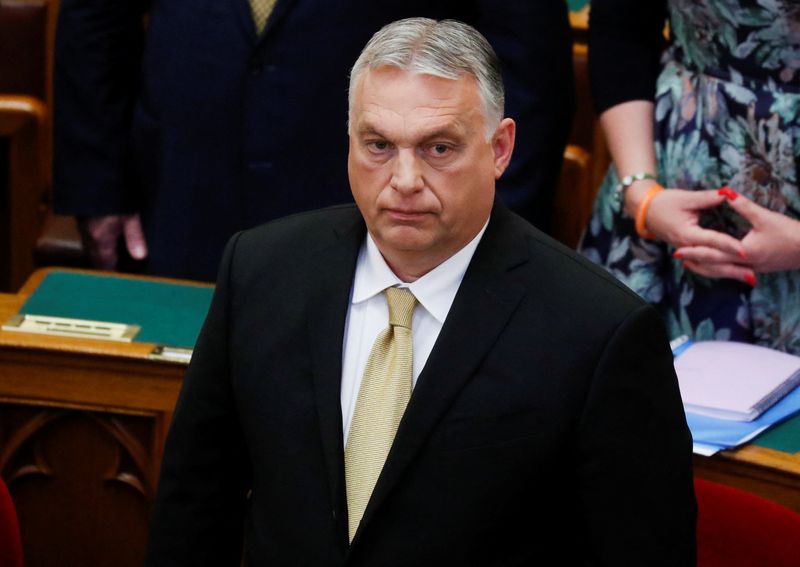 FILE PHOTO: Hungarian PM Orban takes the oath of office