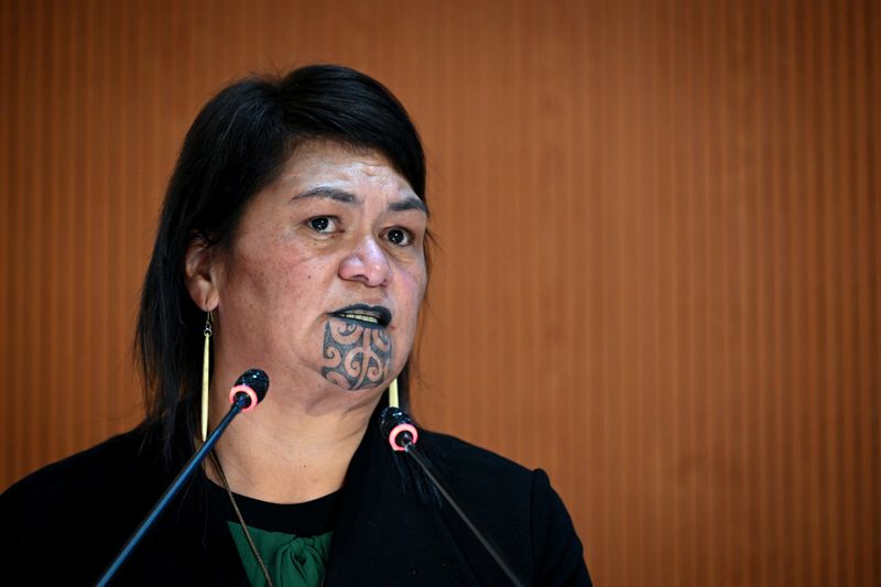 New Zealand Foreign Minister Nanaia Mahuta speaks during a session