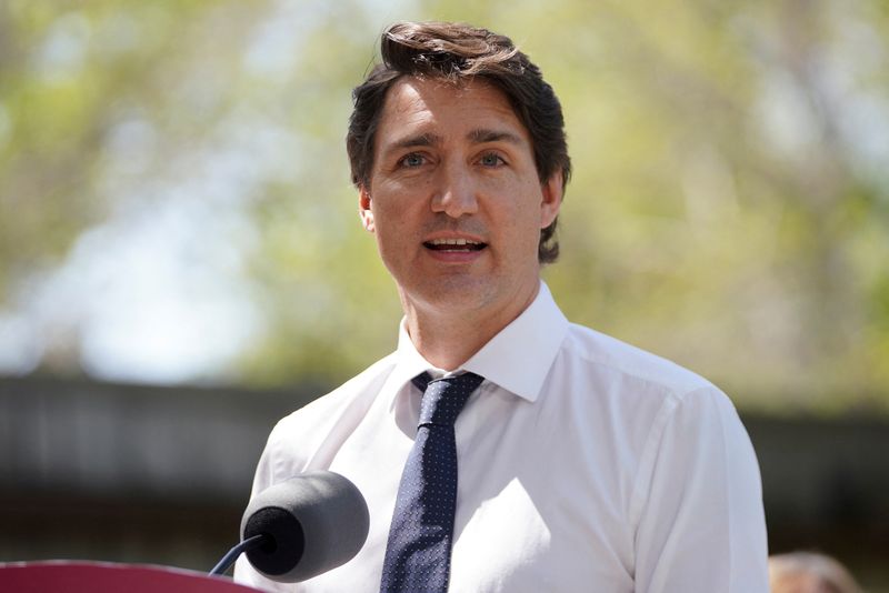 Canada’s Prime Minister Justin Trudeau visits Saskatoon