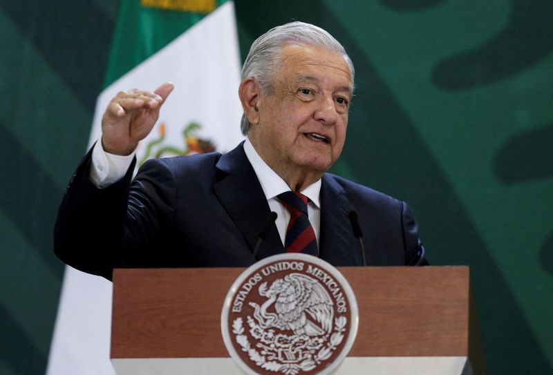 FILE PHOTO: Mexico’s President Andres Manuel Lopez Obrador speaks during