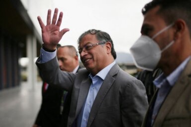FILE PHOTO: Colombian left-wing presidential candidate Gustavo Petro, of the