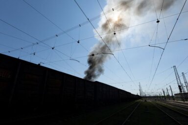 FILE PHOTO: Smokes rises following a military strike on a